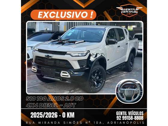 CHEVROLET S10 2.8 16V TURBO DIESEL 100 ANOS CD 4X4 AUTOMÁTICO